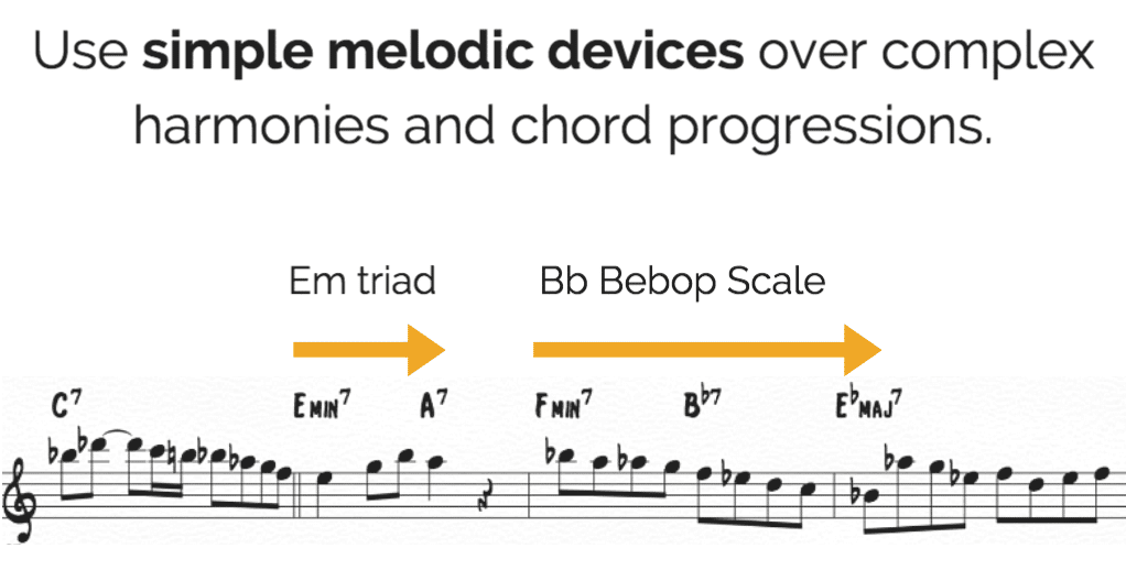 Coltrane, simple melodic devices