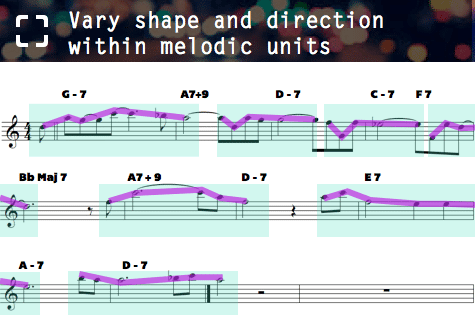Vary shape and direction melodic units
