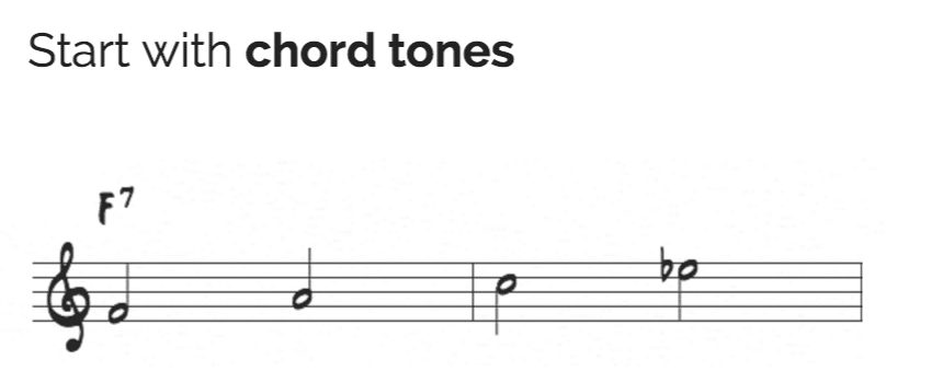 Start with chord tones