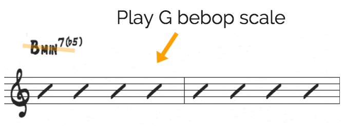 Bebop scales over half diminished chords